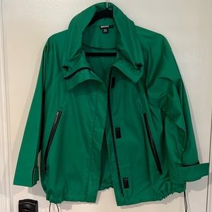 DKNY green short trench size M